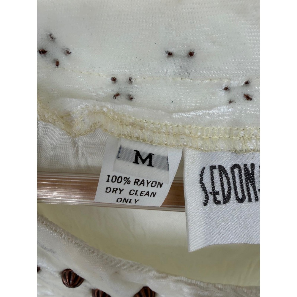 Sedona Stitchery Skirt Set Vintage Cream Studded NWT Southwestern Dead Stock - Picture 4 of 15